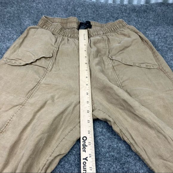 Tahari Linen pants khaki loose fit flow pants small - Picture 3 of 9